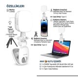 Selfie Işığı Şarjlı Çok Fonksiyonlu Mini Led Işık 3 Modlu Renk Ayarlı Telefon Tripod Uyumlu
