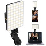 Selfie ışık taşınabilir telefon ışığı, Eagerey 60 LED şarj edilebilir dolgu ışığı, ön ve arka klips, CRI 95, 3 ışık modu, TikTok Tablet/dizüstü bilgisayar, iPad, konferans Vlog video için ışık