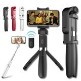 Selfie Stick L01 Bluetooth Kumandalı Selfie Çubuğu Tripod Monopod (5264)