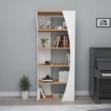 Selge 5 Raflı Kitaplık, Atlantik Çam Beyaz