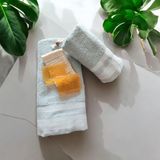 Selikopiti Sabun, Havlu Ve Keseli Banyo Seti - Açık Yeşil