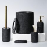 Selim Dekor Natural Banyo Seti Siyah