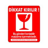 Selim Etiket Dikkat Kırılır Etiketi 70x80 Mm 500 Adet Rulo Kırılabilir Malzeme İçerir