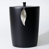 Selim Leaf Siyah Gümüş Çöp Kovası