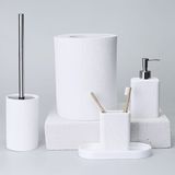 Selim Linen Banyo Seti Beyaz
