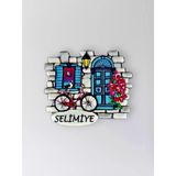 Selimiye Polyester Kabartmalı Magnet 7X6,5 Cm Şehir Magneti Dekoratif Hediyelik Buzdolabı Süsü (Kod:1281)