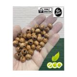 Selin 10 Mm Meşe Rengi Ahşap Boncuk - 100 Gram ( Ort ± 250 - 300 Adet)
