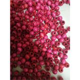 Selin Ahşap Boncuk 10 mm 100 gr ( Ort ± 250 - 300 Adet) Pembe
