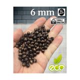 Selin Ahşap Boncuk 6 Mm 80 gr ( Ort 500 Adet) Kahve