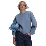 Selin Kadin Örme Sweatshirt Mavi XL