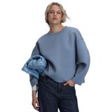 Selin Kadin Örme Sweatshirt Mavi XS