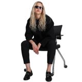 Selin Kadin Örme Sweatshirt Siyah XL