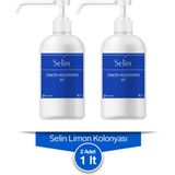 Selin Limon Kokulu Kolonya 2×1 Litre 80 Derece Ferahlatıcı Klasik Formüllü İkili Paket