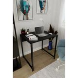 Selin Metal Ayaklı Çalışma Masası – Siyah Suntalam, Siyah Metal Ayak, Modern Ofis & Ev Masası