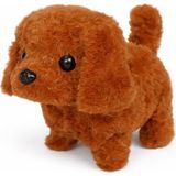 Selin Toyspilli Yürüyen Havlayan Peluş Köpek - Koyu Kahverengi