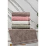 Selinda Asorti %100 Pamuk 4'lü Banyo Havlusu - 70 x 140 cm - Krem - Pembe - Yeşil