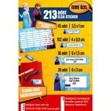 Selis Craft Okul Etiketi Elsa Temalı Özel Isim Yazılabilen Kalem, Defter, Boya, Kitap Etiketi - 213 Adet - Renkli - Parlak Sticker - 21 x 29,7 cm