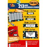 Selis Craft Okul Etiketi Gezegenler Temalı Özel Isim Yazılabilen Kalem, Defter, Boya, Kitap Etiketi - 213 Adet - Renkli - Parlak Sticker - 42 x 29,7 cm