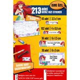 Selis Craft Okul Etiketi Mermaıd Deniz Kızı Temalı Özel Isim Yazılabilen Kalem, Defter, Boya, Kitap Etiketi - 213 Adet - Renkli - Parlak Sticker - 21 x 29,7 cm