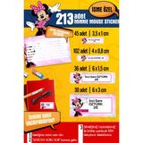 Selis Craft Okul Etiketi Mınnıe Mouse Temalı Özel Isim Yazılabilen Kalem, Defter, Boya, Kitap Etiketi - 213 Adet - Renkli - Parlak Sticker - 21 x 29,7 cm