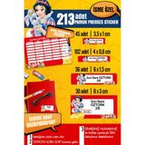 Selis Craft Okul Etiketi Pamuk Prenses Temalı Özel Isim Yazılabilen Kalem, Defter, Boya, Kitap Etiketi - 213 Adet - Renkli - Parlak Sticker - 38 x 29,7 cm