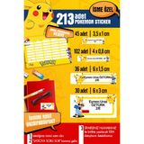 Selis Craft Okul Etiketi Pokemon Temalı Özel Isim Yazılabilen Kalem, Defter, Boya, Kitap Etiketi - 213 Adet - Renkli - Parlak Sticker - 21 x 29,7 cm