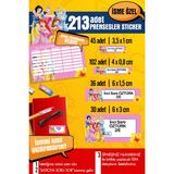 Selis Craft Okul Etiketi Prensesler Temalı Özel Isim Yazılabilen Kalem, Defter, Boya, Kitap Etiketi - 213 Adet - Renkli - Parlak Sticker - 39 x 29,7 cm