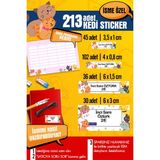 Selis Craft Okul Etiketi Sevimli Kedi Temalı Özel Isim Yazılabilen Kalem, Defter, Boya, Kitap Etiketi - 213 Adet - Renkli - Parlak Sticker - 28 x 29,7 cm