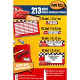 Selis Craft Okul Etiketi Şimşek Mcqueen Temalı Özel Isim Yazılabilen Kalem, Defter, Boya, Kitap Etiketi - 213 Adet - Renkli - Parlak Sticker - 29 x 29,7 cm