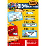 Selis Craft Okul Etiketi Super Marıo Temalı Özel Isim Yazılabilen Kalem, Defter, Boya, Kitap Etiketi - 213 Adet - Renkli - Parlak Sticker - 21 x 29,7 cm