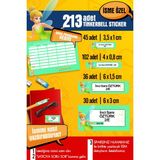 Selis Craft Okul Etiketi Tinkerbell Temalı Özel Isim Yazılabilen Kalem, Defter, Boya, Kitap Etiketi - 213 Adet - Renkli - Parlak Sticker - 21 x 29,7 cm