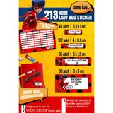 Selis Craft Okul Etiketi Uğur Böceği Temalı Özel Isim Yazılabilen Kalem, Defter, Boya, Kitap Etiketi - 213 Adet - Renkli - Parlak Sticker - 43 x 29,7 cm