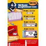 Selis Craft Okul Etiketi Wednesday Temalı Özel Isim Yazılabilen Kalem, Defter, Boya, Kitap Etiketi - 213 Adet - Renkli - Parlak Sticker - 21 x 29,7 cm