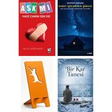 Selis Kitaplar Aşk Mı Hadi Canım Sende! - Zafer Akıncı + Kuzey Işıklarının Şarkısı + Telefon Tutucu + Bir Kar Tanesi