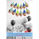 SelisCraft Flama Fotoğraflı Kişiye Özel Doğum Günü Bebek Çocuk Parti Duvar Süslemesi 12li