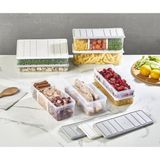 Selka Home 2 Adet 2 Lt. Nora Bölmeli Organizer Buzdolabı Buzluk Düzenleyici Saklama Kabı - Mürdüm