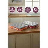 Selka Home 2 Adet 2,25 Lt. Nora Organizer Buzdolabı Buzluk Düzenleyici Saklama Kabı - Gri