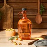 Selka Home 2'li Galon Yağdanlık 1500 ml Amber Cam Malzeme ile Ergonomik Kullanım Sunar