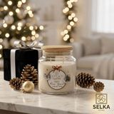 Selka Home 2'li New Year’s Büyük Boy Special Kokulu Mum – Yılbaşı Özel Koleksiyonu - Şeffaf - 2 Adet