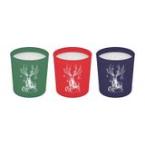 Selka Home 3'lü Christmas Geyik Tasarım Cam Kokulu Candle Mum 110 Gr