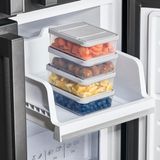 Selka Home 4 Adet 0.5 Lt. Nora Organizer Buzdolabı Buzluk Düzenleyici Saklama Kabı - Açık Gri - 0,5
