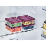 Selka Home 4 Adet 0.5 Lt. Nora Organizer Buzdolabı Buzluk Düzenleyici Saklama Kabı - Mürdüm - 0,5