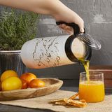Selka Home Beyaz Mermer Desen Cam Sürahi 1500 ml - 1,5 lt