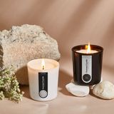 Selka Home - Bliss 2'li Cam Tasarım Kokulu Candle Mum - Siyah - Beyaz