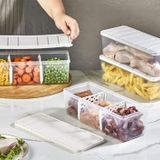 Selka Home Bölmeli 8'li Nora Saklama Kabı 2 LT AÇIK GRİ