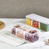 Selka Home Bölmeli 8'li Nora Saklama Kabı 2 Lt - Ekru