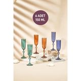 Selka Home Isabel 6'lı Kadeh Seti 150 ML - Renkli