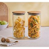 Selka Home Liya 1400 ml Şeffaf 2'li Kavanoz Seti Mutfak Düzenleme İçin Modern Tasarım - 2 Adet