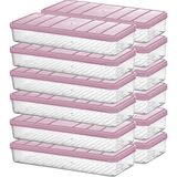 Selka Home Nora 12'li 1.2 Litre Küçük Boy Saklama Kabı - Açık Pembe