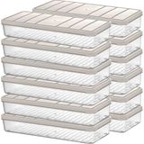 Selka Home Nora 12'li 1.2 Litre Küçük Boy Saklama Kabı - Ekru